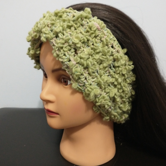 Sold - Novelty Green Headband/Earwarmer - Handmade - Picture 3 of 6